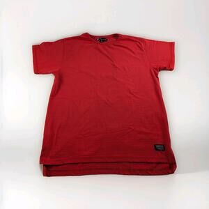 Modern Culture Red Short Sleeve T-Shirt Men's Size S Small Pre-Owned Drop Hem